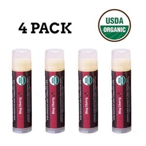 New 4 Pack Organic Best Lip Balm Repair Chapstick for Dry Cracked Lips